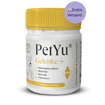 PetYu Gelenke+ – Nahrungsergänzung für gesunde Gelenke und Beweglichkeit bei Hunden und Katzen