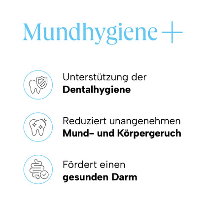 Produktvorteile Mundhygiene+ mit Icons